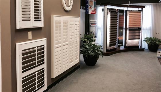 Shutters and shades in Raleigh showroom